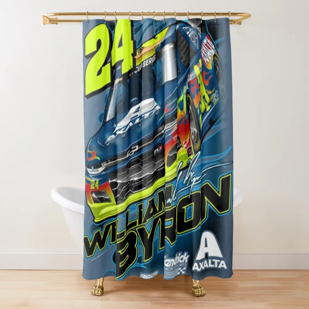 

william byron Shower Curtain Waterproof Shower And Anti-Mold Shower For Bathroom Set Cute For Bathroom Curtain