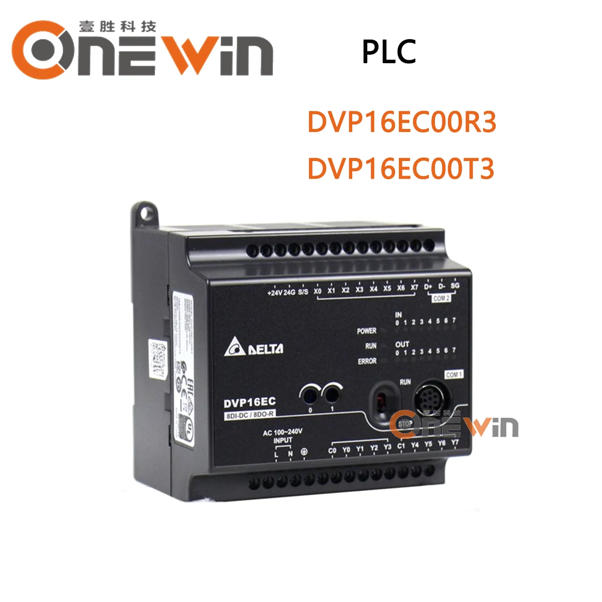 Original Delta Plc Controlador Programável Novo Dvp16ec00r3 Dvp16ec00t3