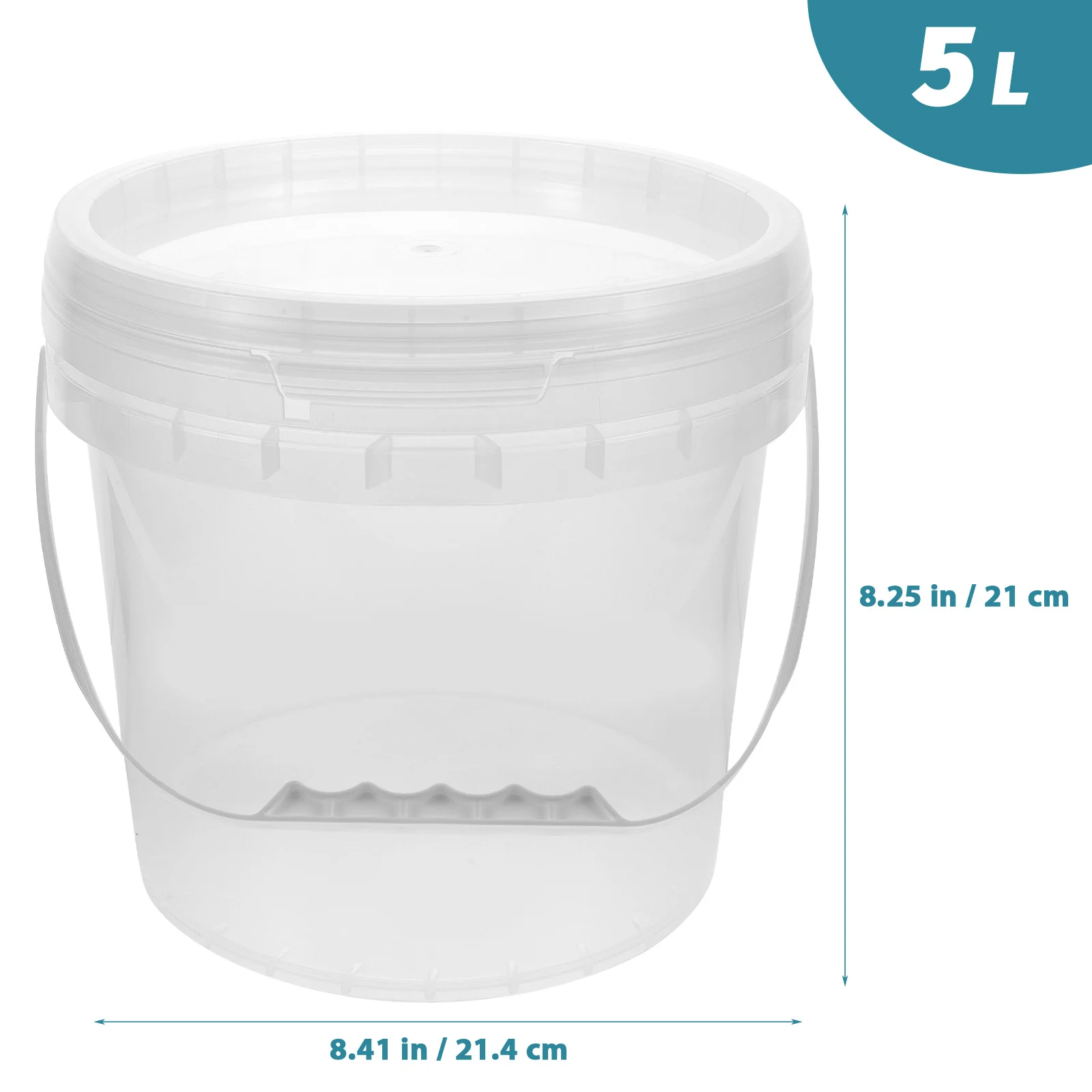 Plastic Paint Bucket Storage Bins Container with Lid Favor Containers Painting Color Mixing