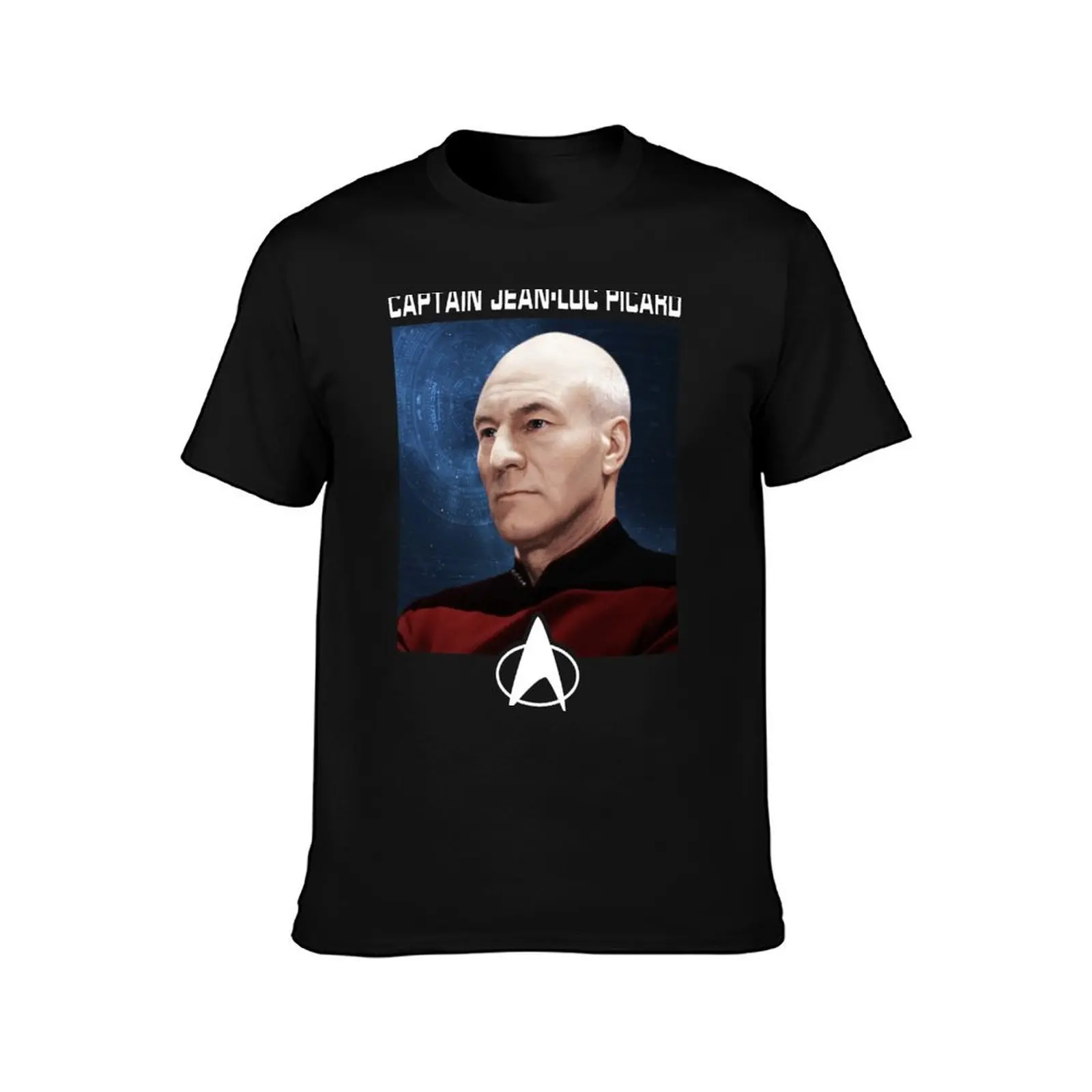 Star Trek Next Generation Captain Jean-Luc Picard Portrait Poster T-Shirt Clothing Louboutins heavy weight t shirts for men