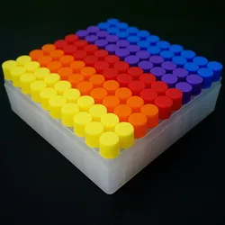 100Pieces Plastic 1.8ml Freezing Tube + One Piece 100 Vents Plastic Freezing Tube Storage Box