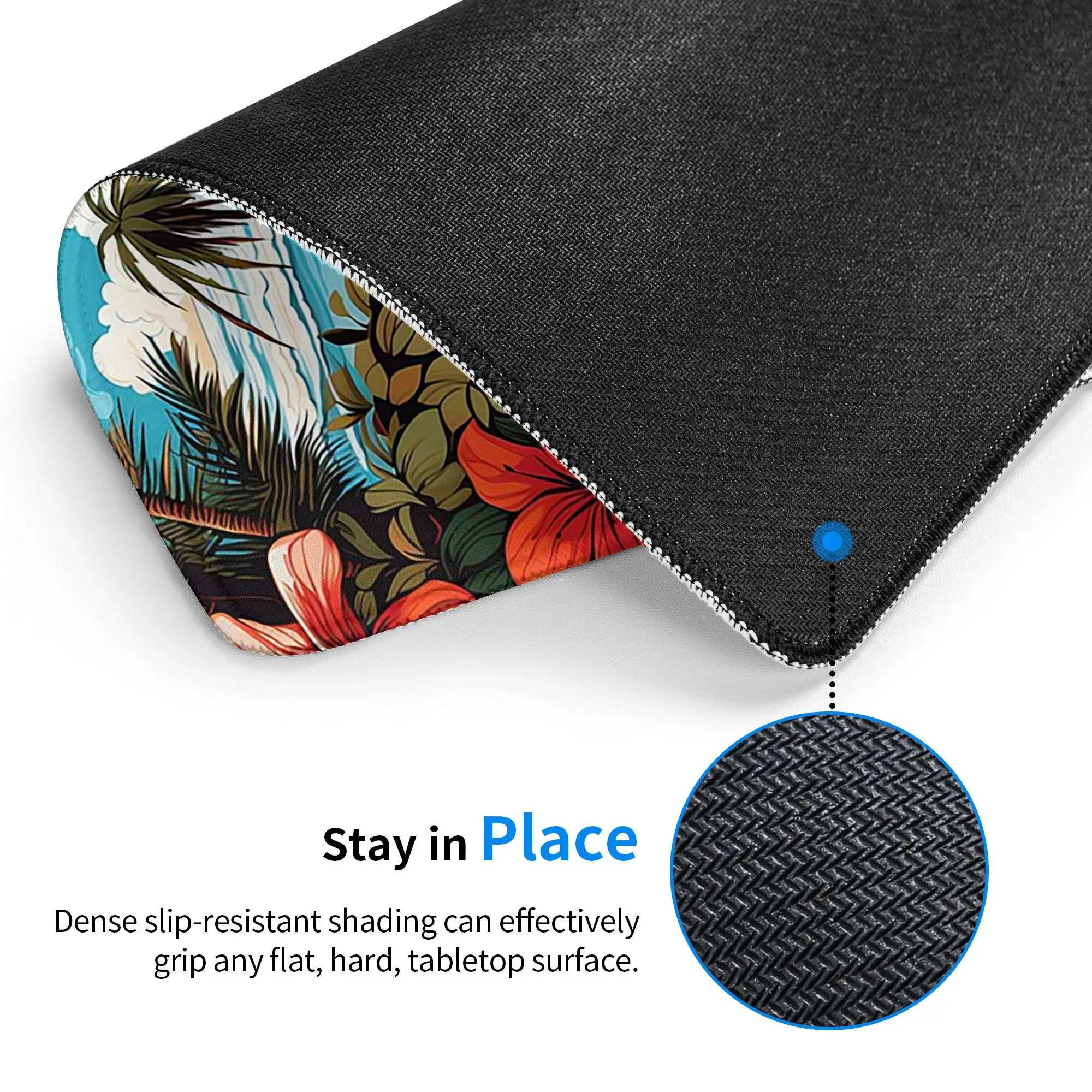 Colorful Beach Scenery Coconut Tree Mouse Pad Computer Keyboard Mouse Mat Gamer PC Laptop Desk Mat Office Table Mats