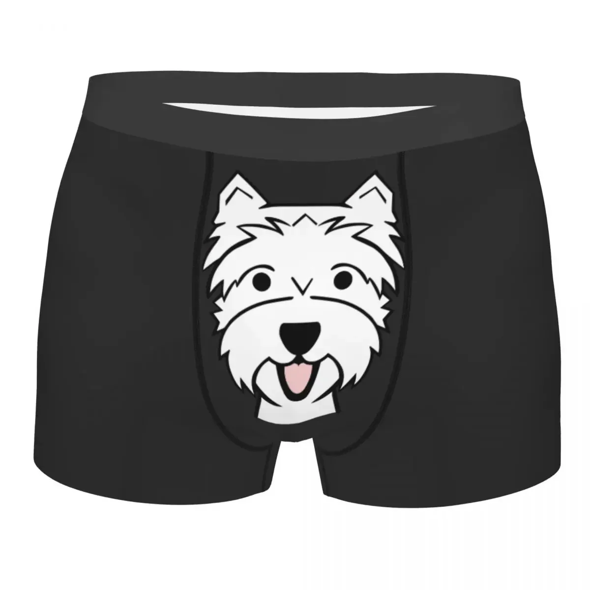 West Highland Terrier Underwear Male Print Customized Westie Dog Boxer Shorts Panties Briefs Soft Underpants