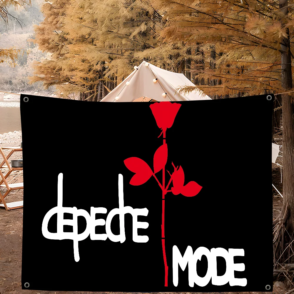 D-Depeche M-Mode راية فنية مطبوعة على الحائط الياباني علم أنيمي للتعليق على الحائط ديكور المنزل