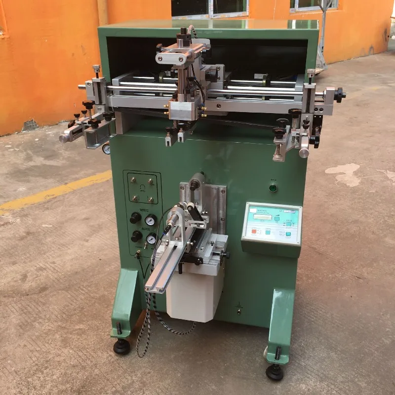 Flat surface screen printing machine, pneumatic surface screen printing machine