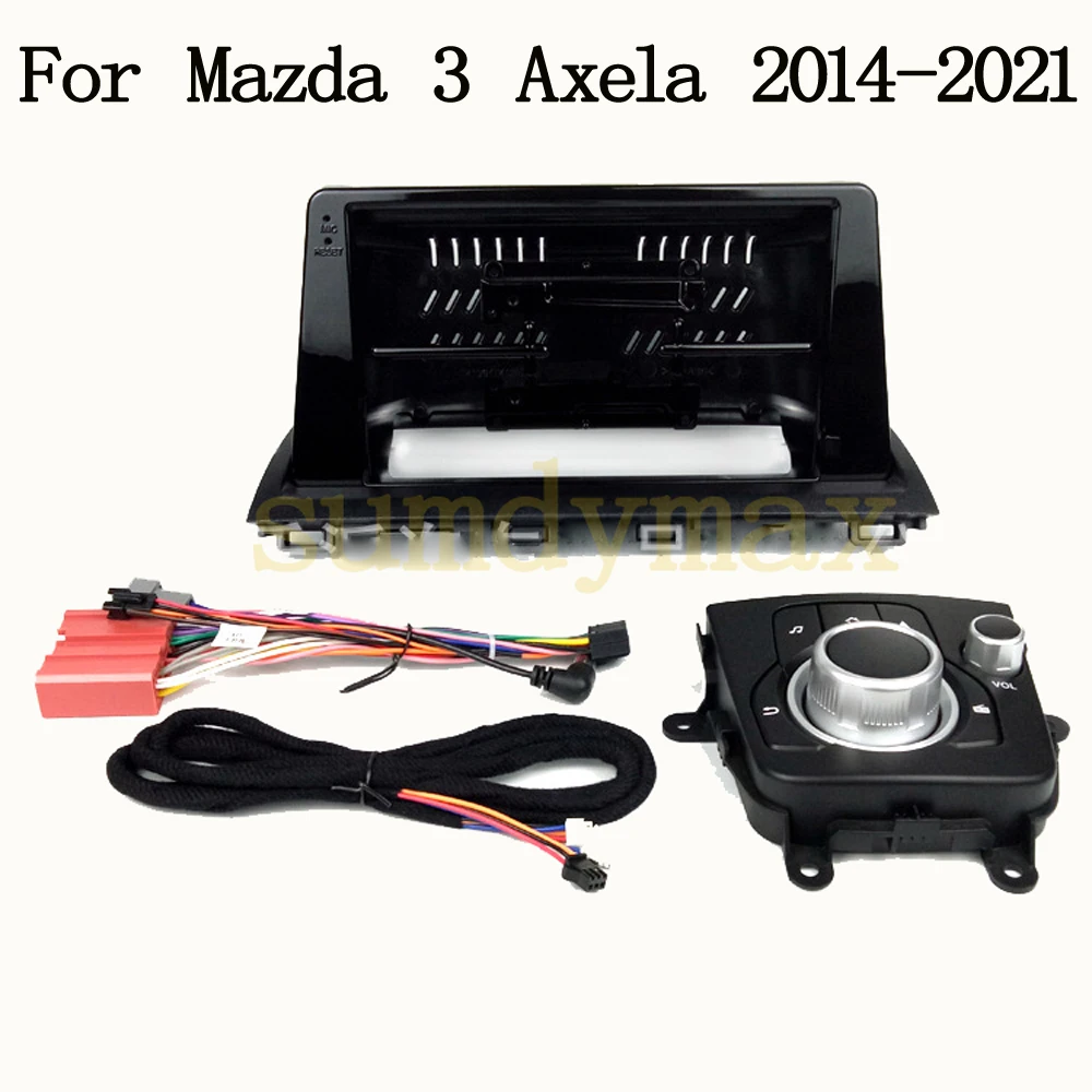 

9-дюймовый автомобильный радиоприемник, кабель панели для Mazda 3 Axela 2014-2021, комплект Android радио, приборной панели, лицевая панель, панель с мышью i-drive