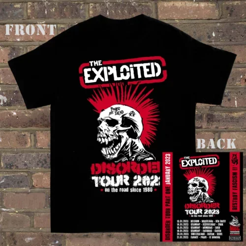 

New The Exploited Disorder Tour 2023 T-shirt graphic shirt H4353