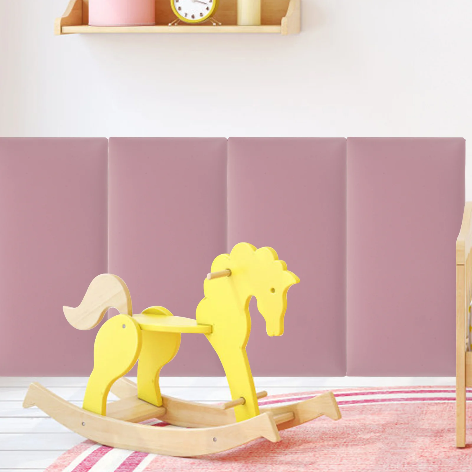 Tappetino da parete anticollisione Imbottitura morbida addensata per la camera dei bambini Sala giochi Decorazioni per la casa Cuscino protettivo da parete Cuscini da comodino
