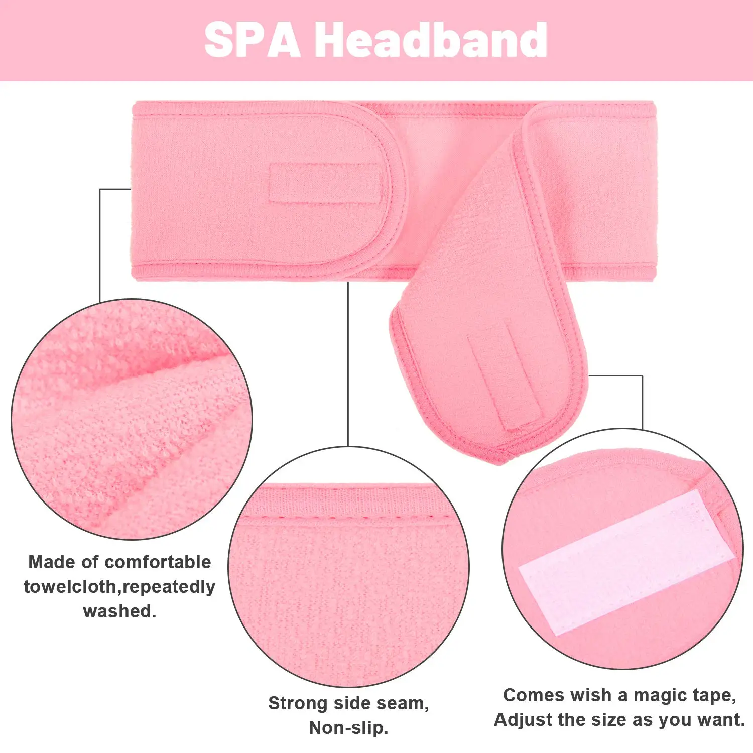 Adjustable Head Band Wide Hairband Yoga Spa Bath Shower Makeup Wash Face Cosmetic Headband for Women Ladies Make Up Accessories