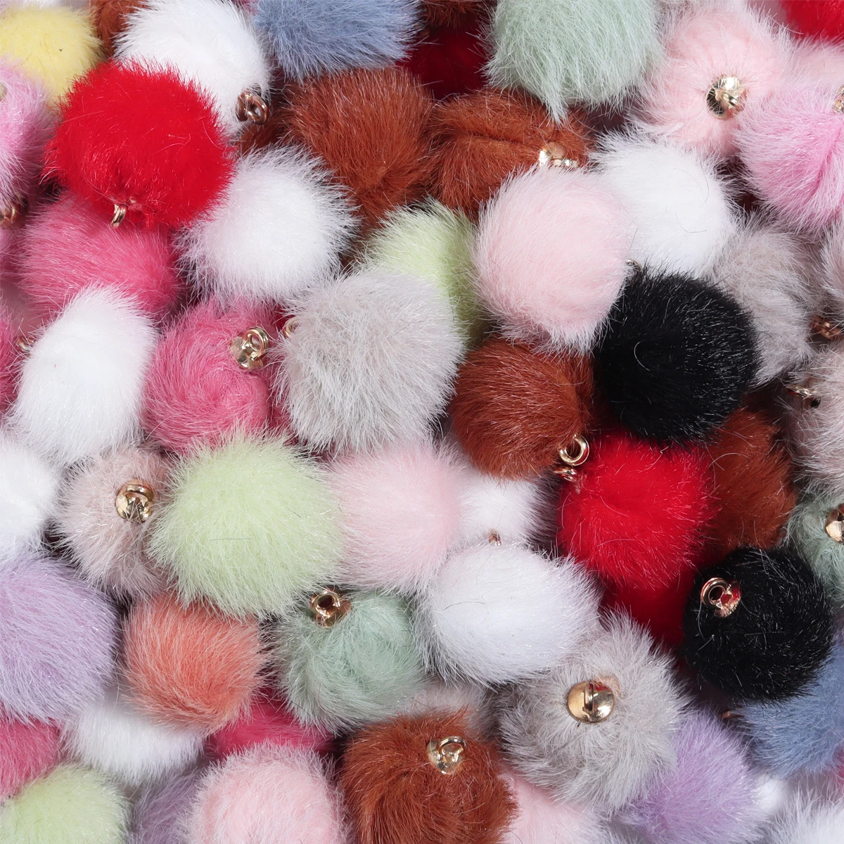 20set/lot Fur Covered Ball Beads Imitation Mink Fur Loose Spacer Bead for Necklace Earring Bracelet Jewelry Making Supplies Find