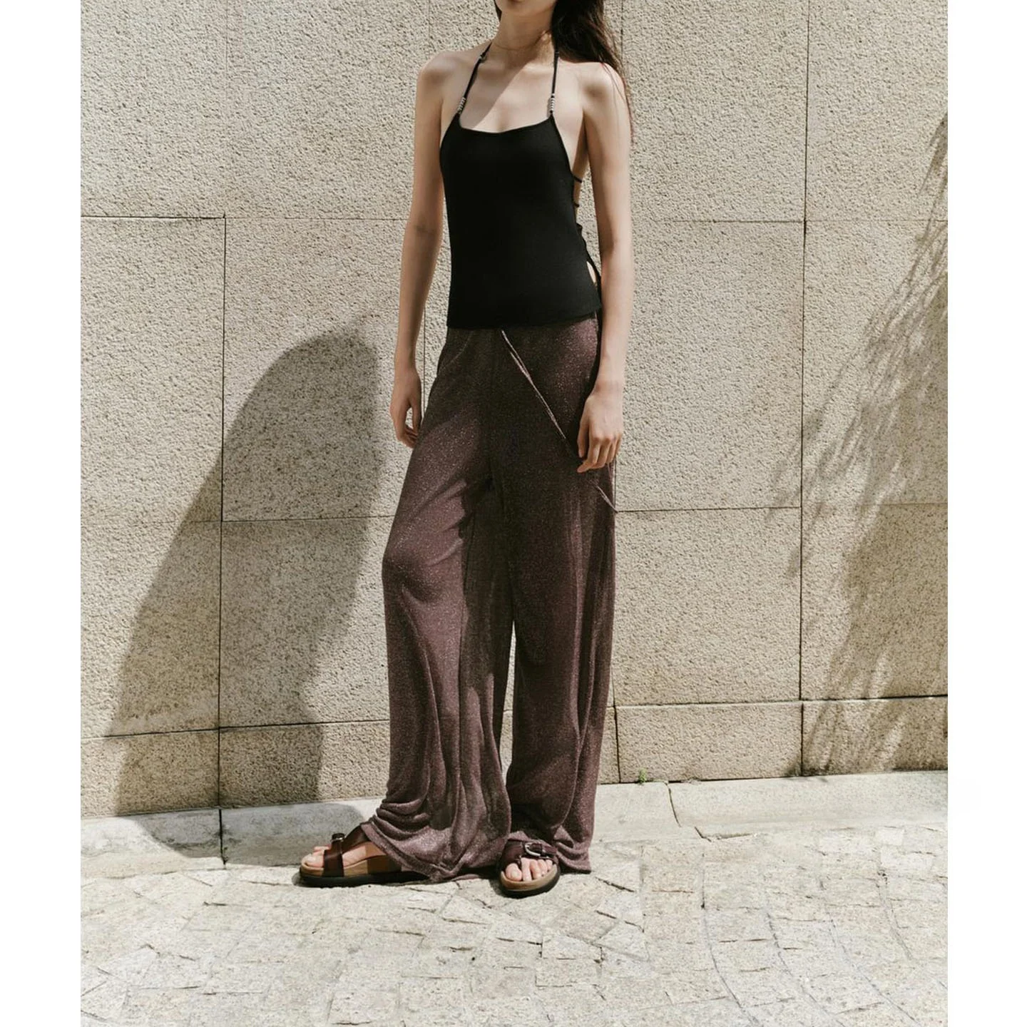 Sexy Bla Off-Shoulder-Strickoberteil, Neuankömmling, Herbstsaison 2025, Polyesterfaser, lässige SLE-Weste, trägerloser Bal