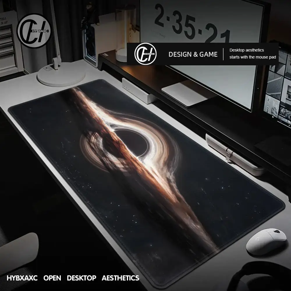 

Cosmic Black Hole Mouse Pad Large Computer Office Mini PC Desk Mat XXL Laptop Tablet Gaming Keyboard Desk Accessories HYBXAXC