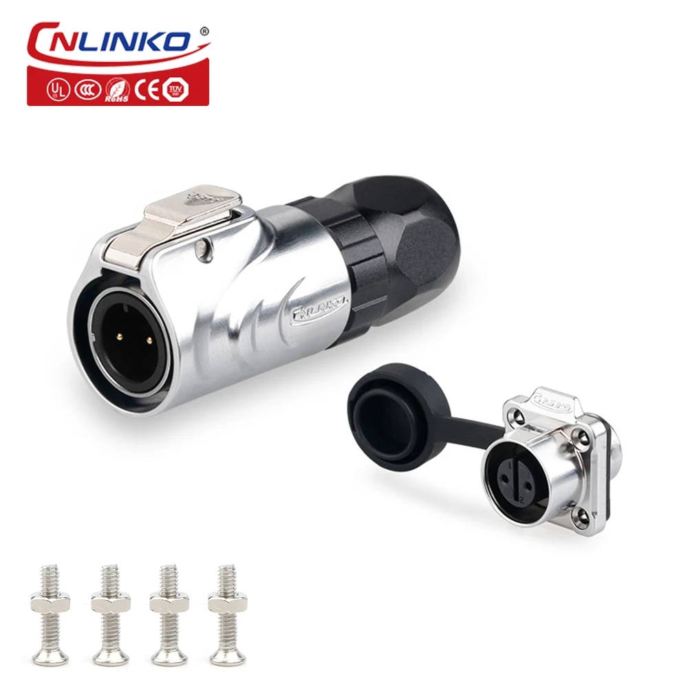 

CNLINKO CE and UL Approved M12 Metal Power Push Pull Quick Connector LP12 IP68 Outdoor Tiny Waterproof Connector Factory Retail