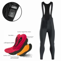 Nuevo Pantalones con pechera ajustados para ciclismo para hombre, pantalones largos de ciclismo de larga distancia, interfaz elástica de secado rápido ®   Cojín profesional primavera otoño