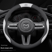 Mazda 3 5 6 SKYACTIV Axela Atenza CX30 CX50 CX5 CX7 CX8 CX9 MX5 RX8 BT50 Leather Anti-slip Car Steering Wheel Cover Accessories