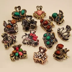 10PC Women Retro Hairclip Resin Mini Butterfly Crown Hair Claw Barrette Jewelry Hair Styling Accessories Tools for Wedding Gift