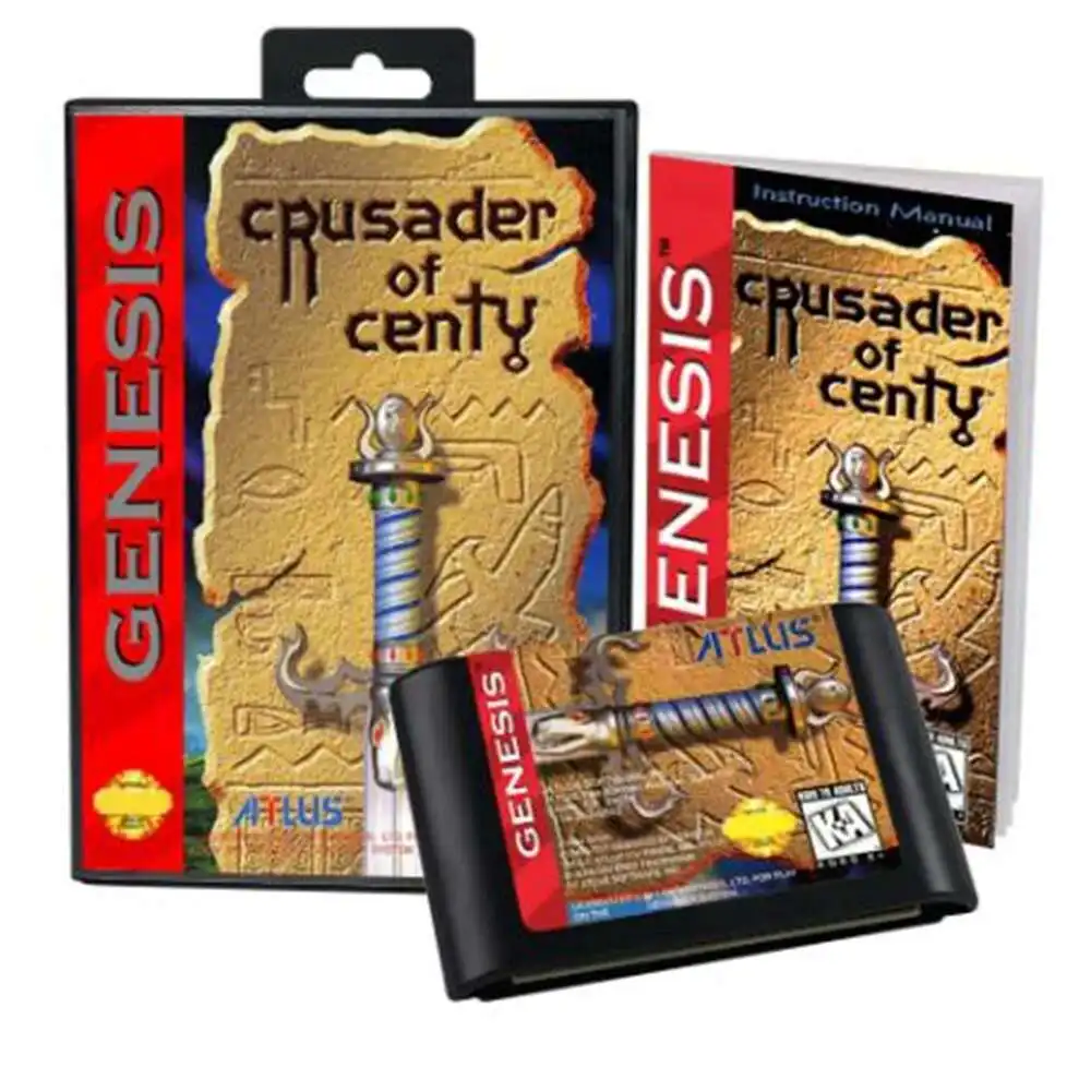 

Crusader of Centy with Box and Manual for 16 Bit Sega MD Game Cartridge Megadrive Genesis System