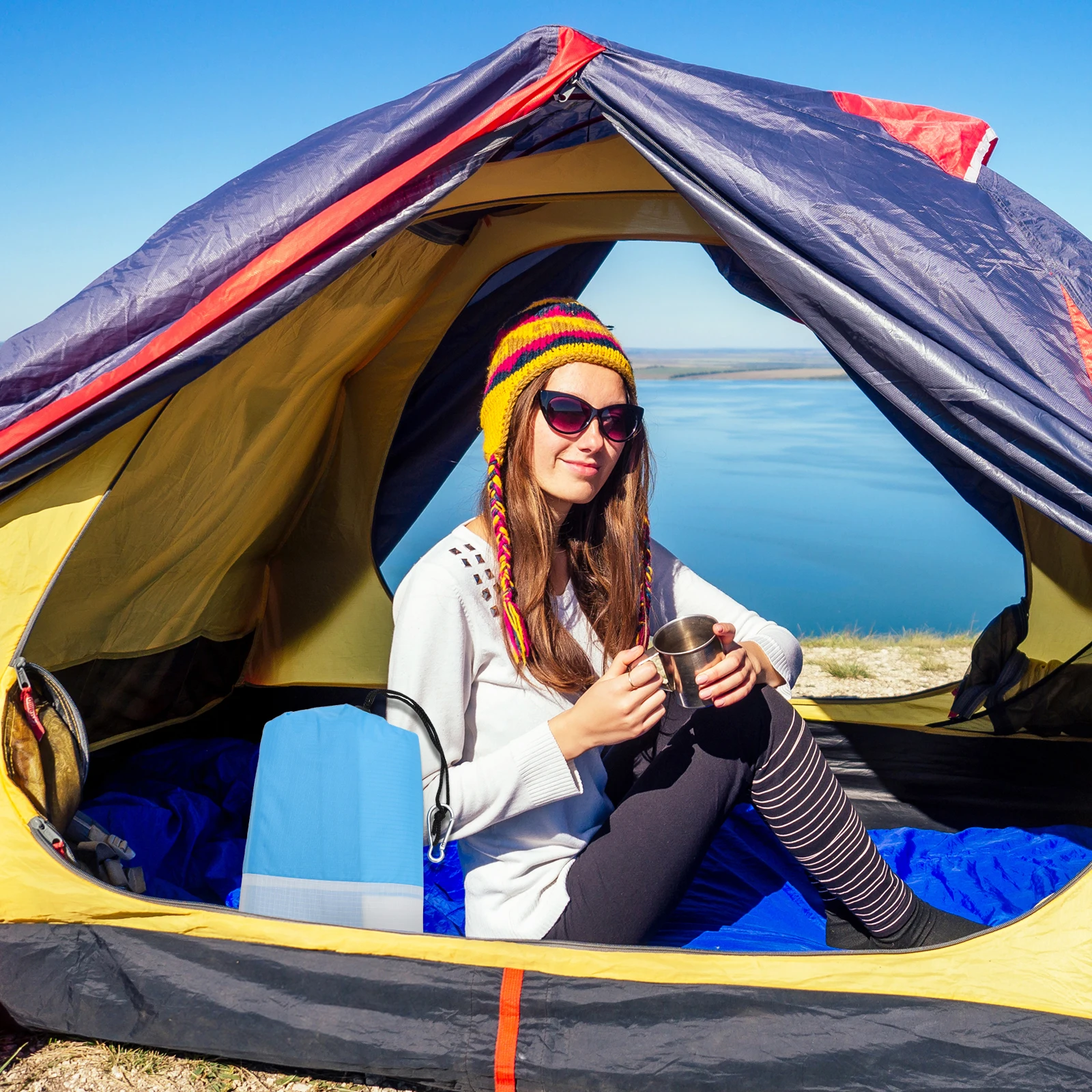 

Waterproof Beach Blanket Portable Nylon Mat Storage Bag Camping Cushion Picnic Pad Outdoor Ground Blanket Foldable Quick Dry