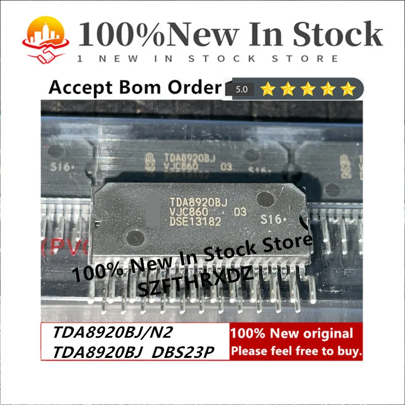 

100% NEW ORIGINAL TDA8920BJ DBS23P TDA8920CJ ZIP-23 2 X 100 W Class-D Power Amplifier