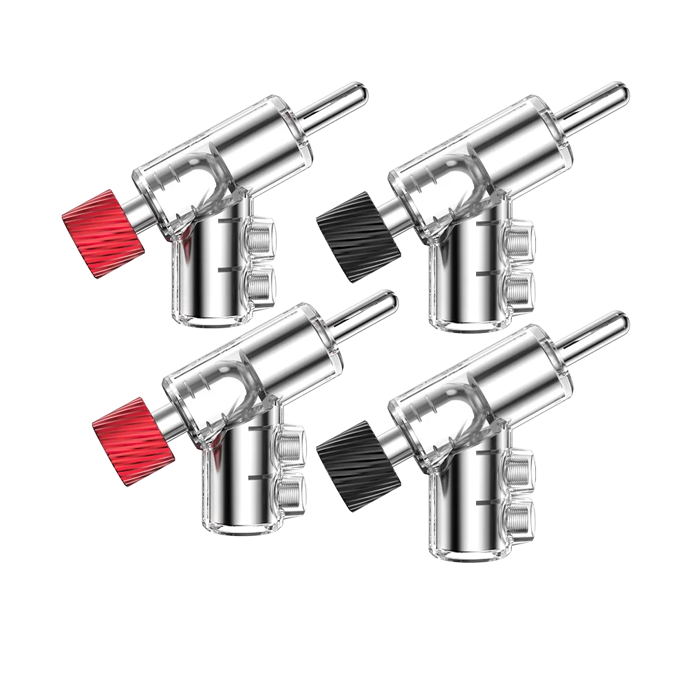 Audiocrast M21R/G 45-Grad-Bananenstecker mit doppelter Schraube, Lautsprecheranschlüsse, rhodinierte, abschließbare Audiokabelanschlüsse – Detail 8