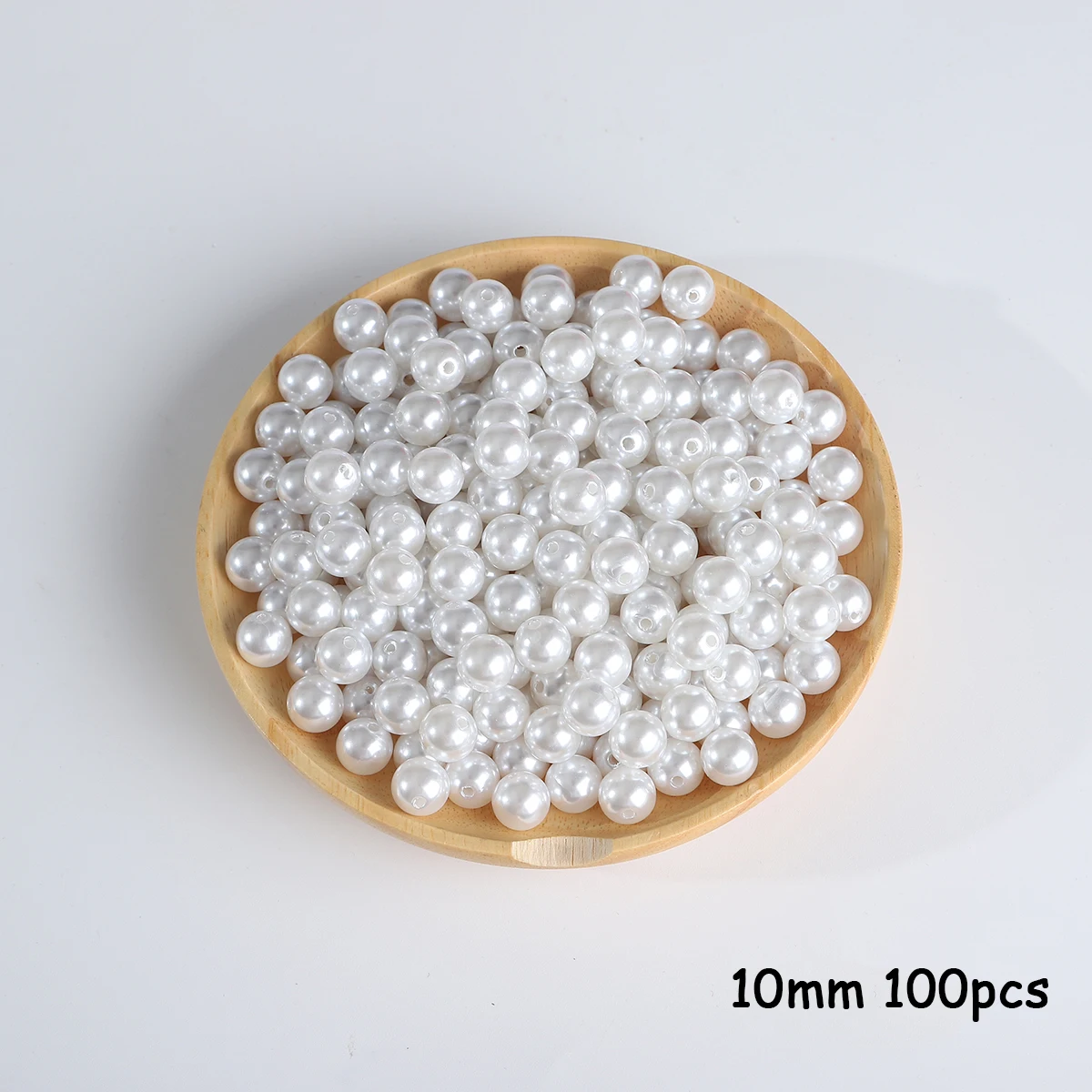 3-20mm 10-1000 stuks recht gat ABS imitatie parel beige witte armband met ronde kralen voor DIY ambachtelijke sieraden maken producten