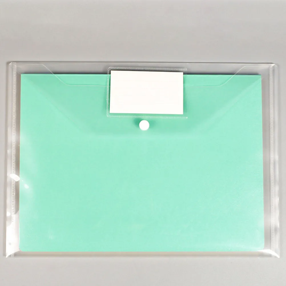 

6Pcs Thick PP File Organizer with Snap Button Transparent Document Storage Bags for Office School Teachers Receipts