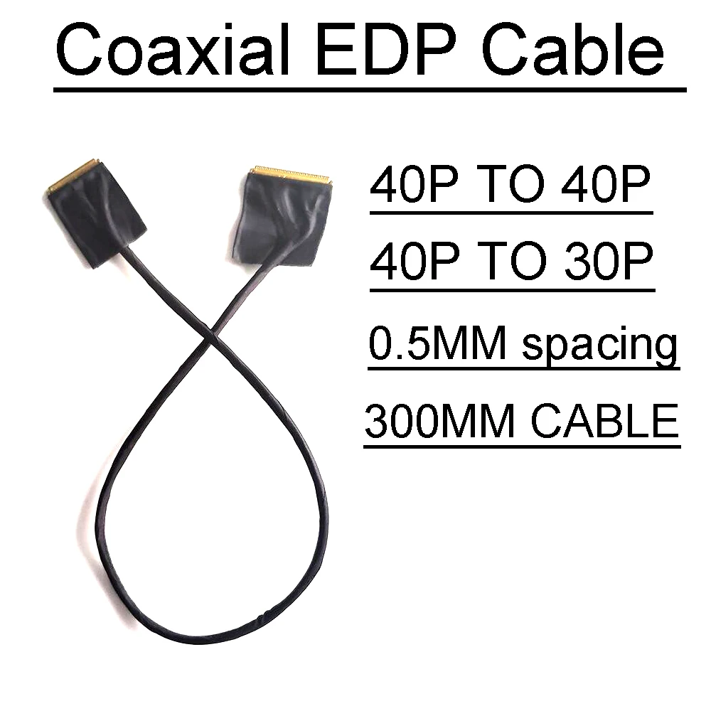 40P-40P 40-pinowy do 30-pinowego koncentrycznego kabla ekranowego EDP 4K 1080P 2k przewód ekranu LCD 4lane 2lanes dla Type-c OR DP to EDP Drive board