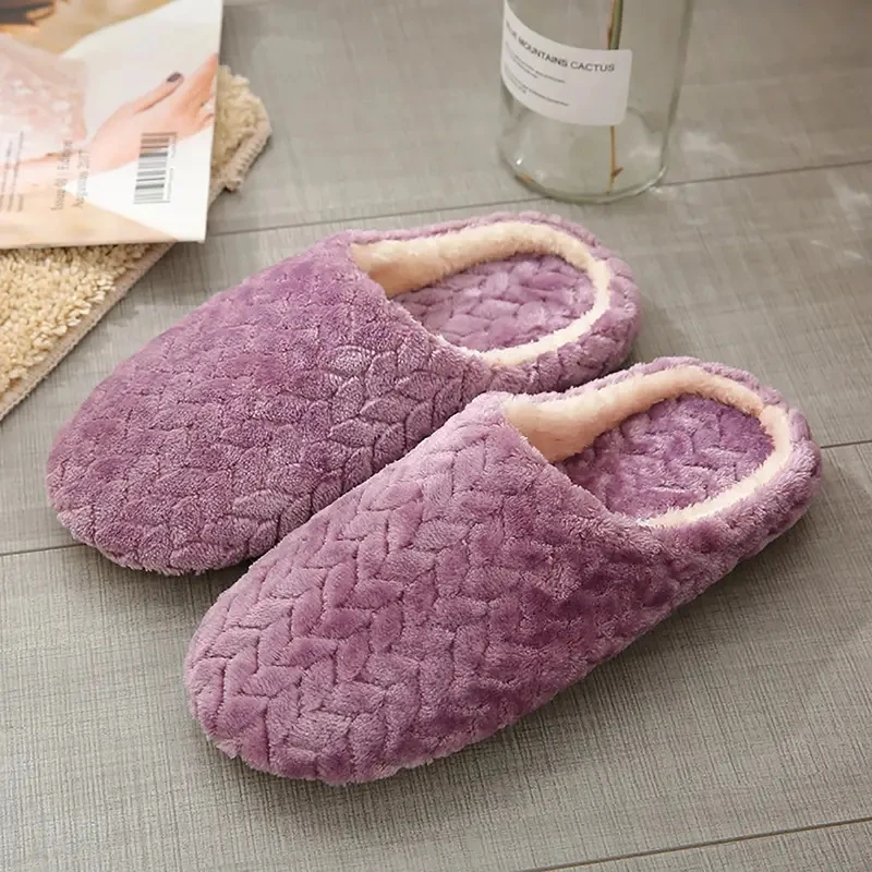 Unisex Soft Anti Slip Home Winter Slippers