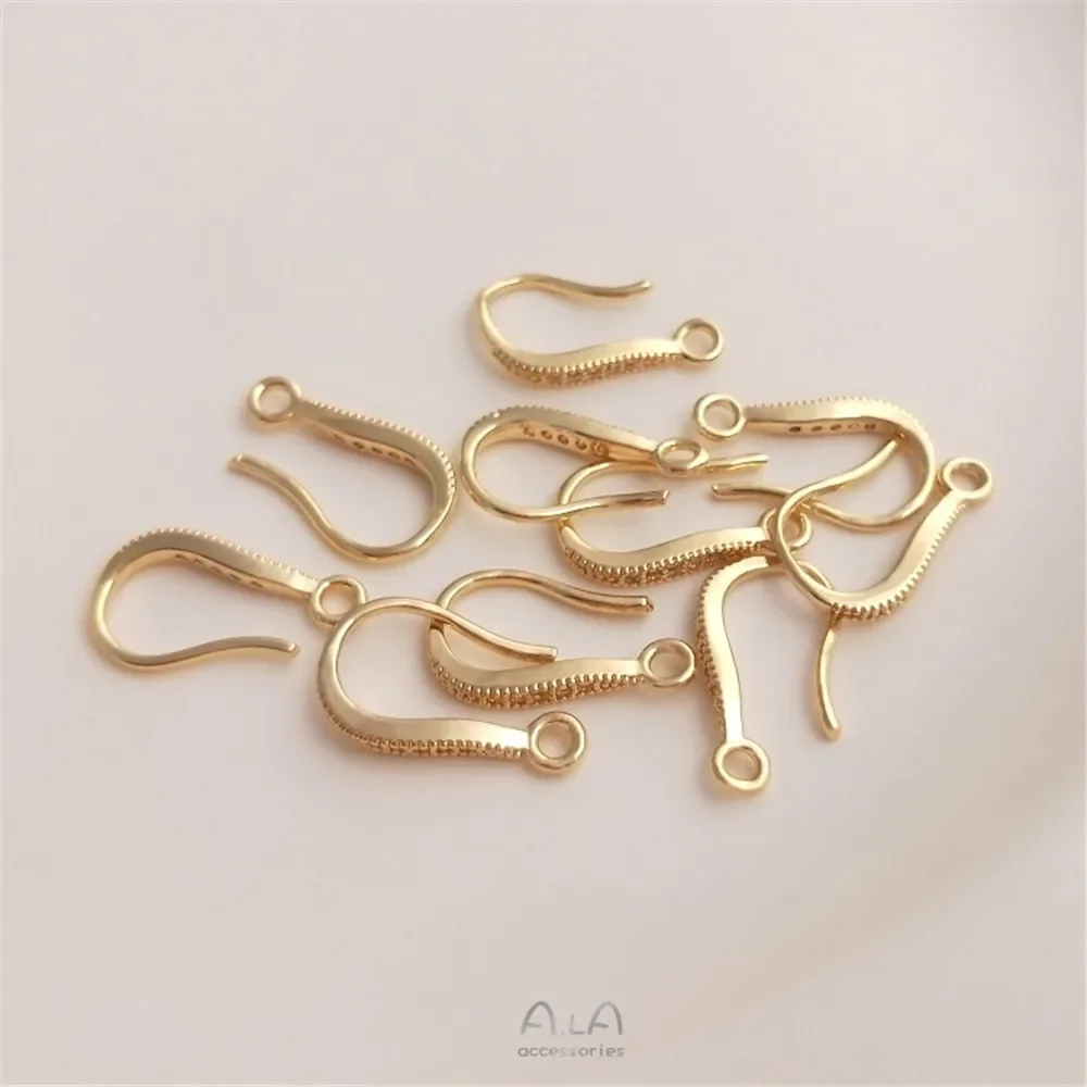 

Earring accessories 14K Gold Color encrusted zircon earhook strap strap handmade DIY earring material