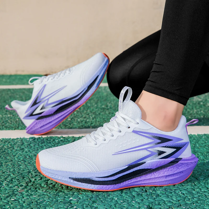 Men's sports shoes full length carbon board running shoes men's and women's marathon racing shock absorption track and field tra