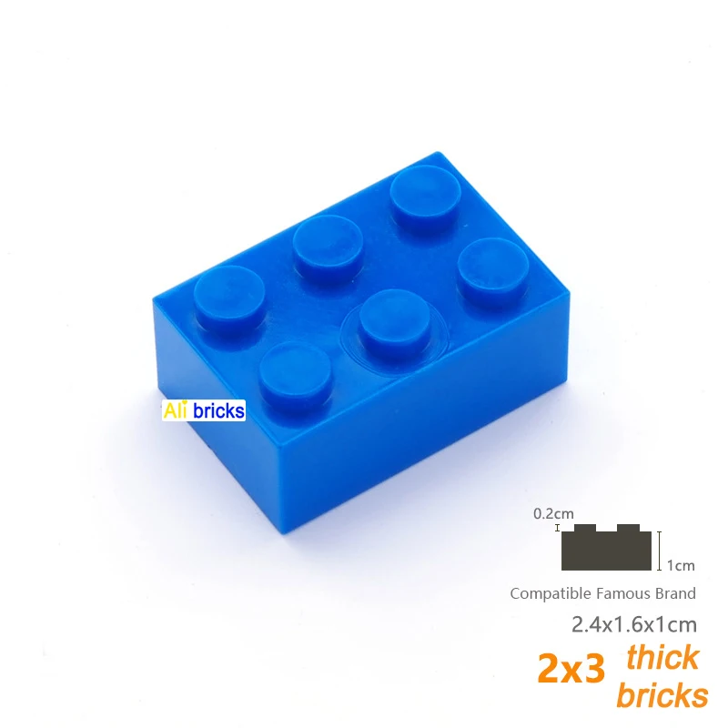 80pcs MOC Bricks Parts 2 x 3 Compatible with 3002 pieces of children's toys Assemble Educatonal Building Blocks