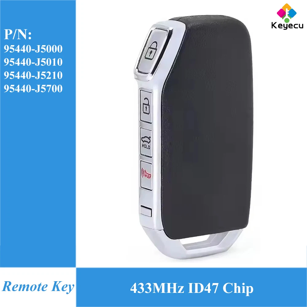 

Умный дистанционный брелок KEYECU с 4 кнопками, 433 МГц, чип ID47 для Kia Stinger 2017-2021 95440-J5000 95440-J5010 95440-J5210 95440-J5700