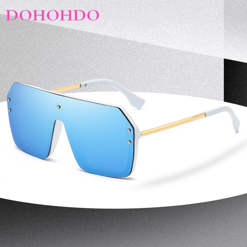 

Retro Square Lntegral Whole Sunglasses Men Womens Shades Female Mirror Eyewear Luxury Design Unisex Big Frame Lady Sun Glasses