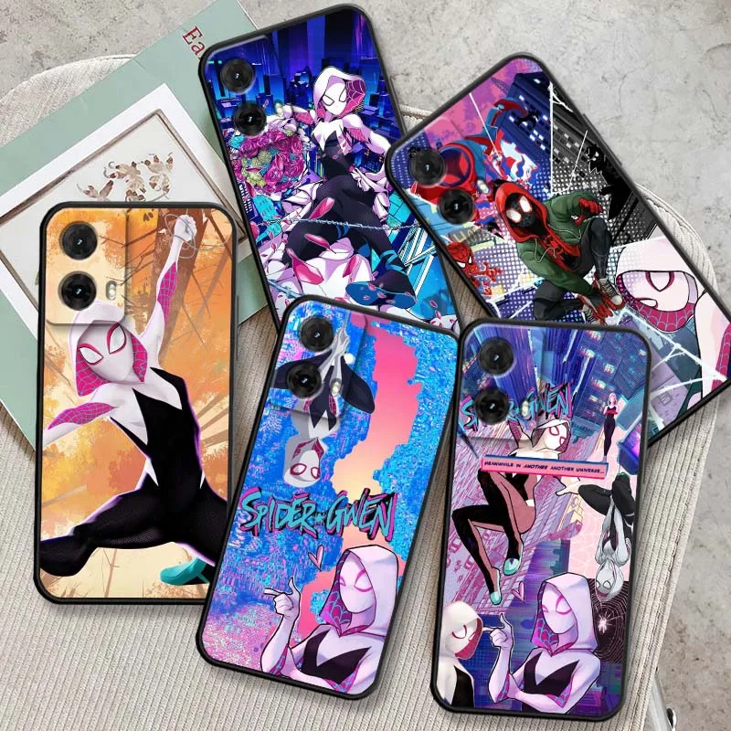 G-Gwens أنيمي لطيف لموتورولا G85 حافة 50 G24 G35 G14 G04 40 G72 G34 G G54 G13 G32 5G غطاء الهاتف الأسود