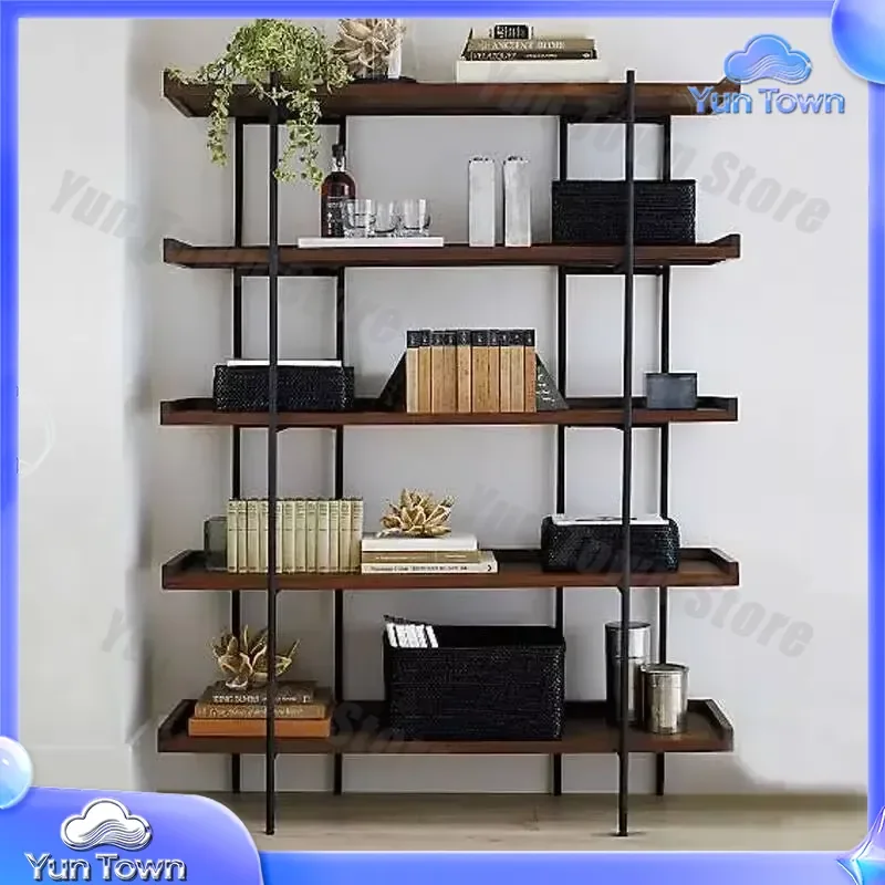 Shelving Floor Bookcase for Industrial Design Furniture Luxury Shelf Library Display Home Corner Libreria Rotating Modern