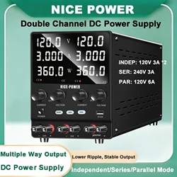 120V 3A 6A Dual Lab Power Supply Adjustable 4 in 1 Digital Bench Power Source 30V10A Stable Output 0-240V For Titanium Anodizing