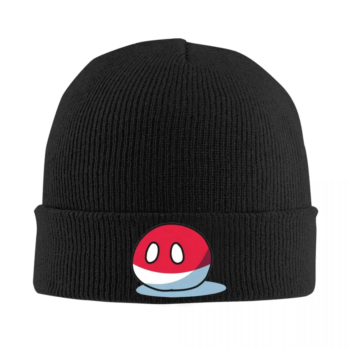 

Polandball Hats Autumn Winter Beanies Fashion Countryball Cartoon Caps Men Women Skullcap