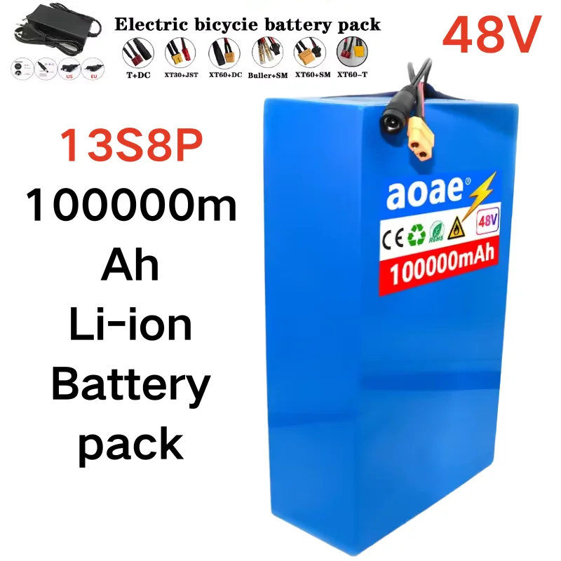 

New Original 48V 100Ah 13s8p Lithium. Battery. Pack 48v. 100000mAh 2000W. Citycoco Motorized Scooter Batteries Built in 50A BMS.