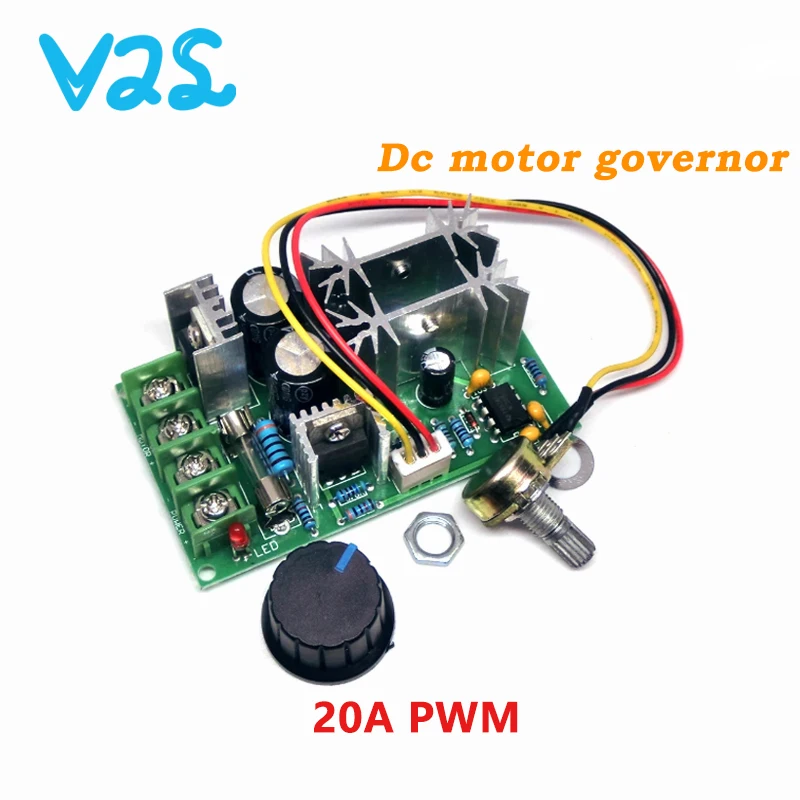 DC10-60V DC motor speed regulator 12V 24V 36V 48V High power drive module PWM Motor speed controller 20A current regulator