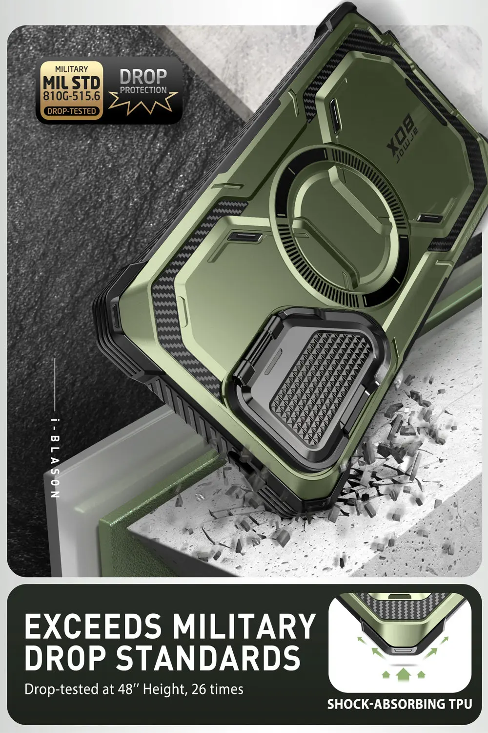 For Samsung Galaxy S24 Ultra Case (2024 Release) 6.8 inch I-BLASON Armorbox Full-Body Rugged Case with Built-in Screen Protector