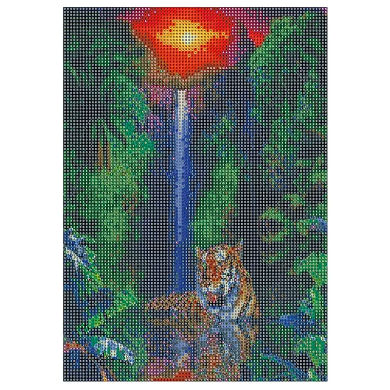 5D наборы алмазной живописи для взрослых и детей, полная дрель, тигр, алмазная художественная краска с круглыми бриллиантами, набор для рисования драгоценными камнями «сделай сам»