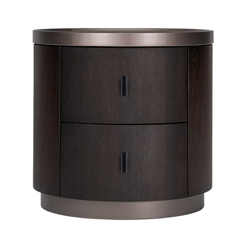 The product can be customized.Customized Italian minimalist Polifrom bedside table Smoky storage cabinet Nordic minimalist