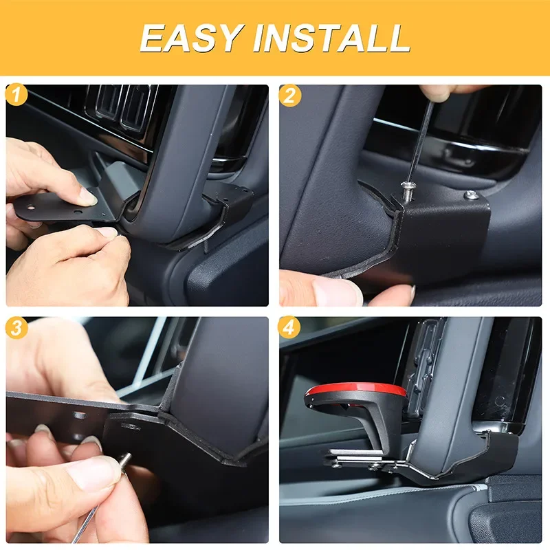 Passenger Assist Handle Cup Holder | Carbon Steel For Denza B5 2023+ | No-Drill Expansion Car Accessories