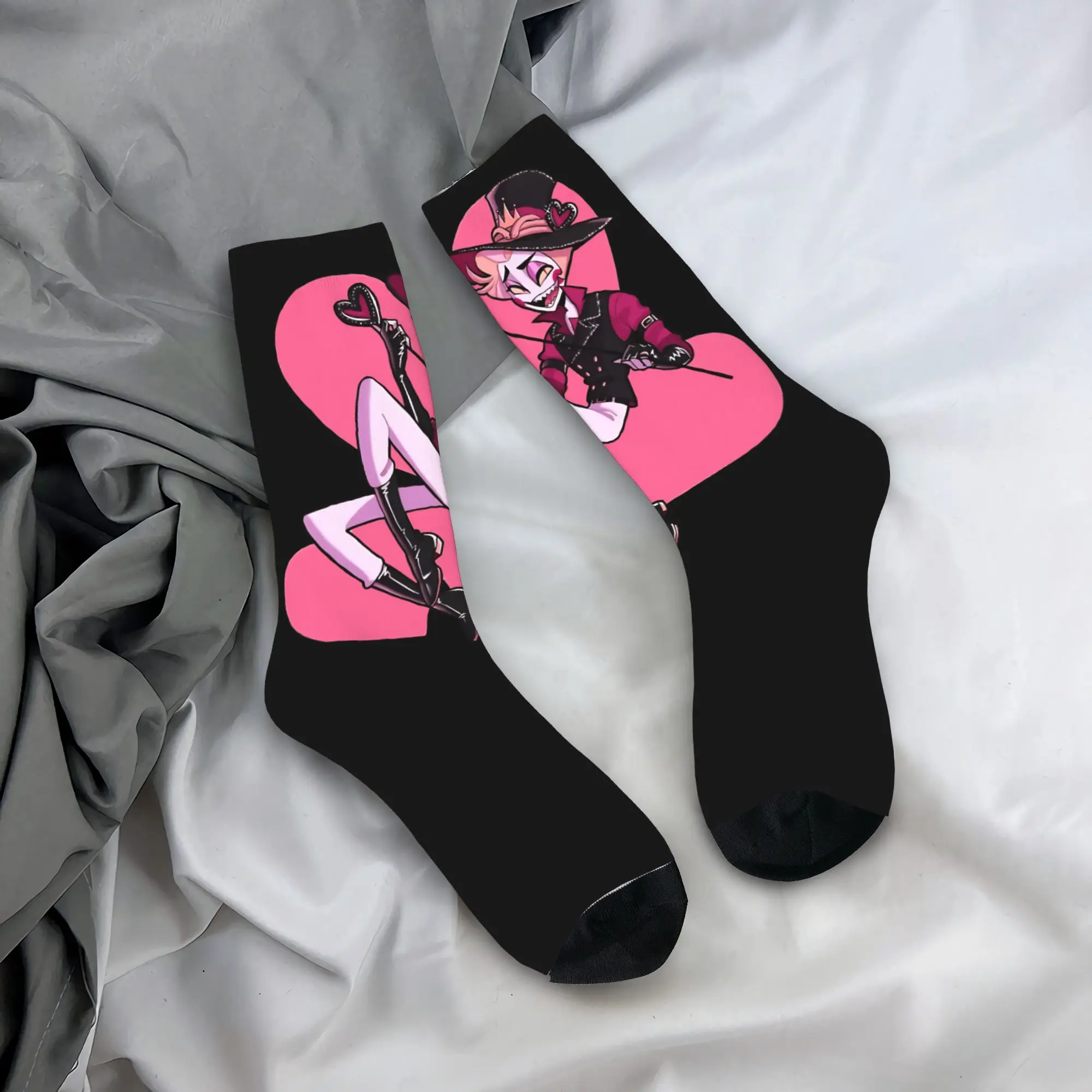 

Lucifer Hazbining аниме чулки модные носки женские и мужские носки высокого качества весенние спортивные противоскользящие носки с графическим рисунком на открытом воздухе подарок