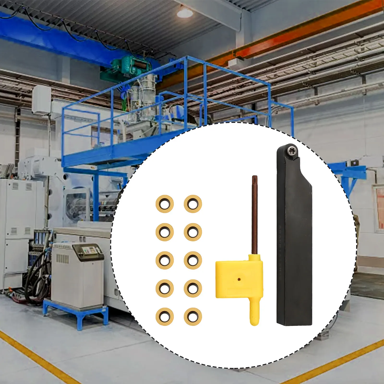 Turning Tool Holder and Long lasting SRAPR1616H10 for lathe Tool Holder with RPMT10T3MO Carbide Inserts Turning