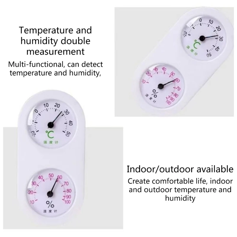 Termómetro higrómetro tipo Dial 2 en 1 multifunción, Dial mecánico estaciones meteorológicas temperatura y humedad
