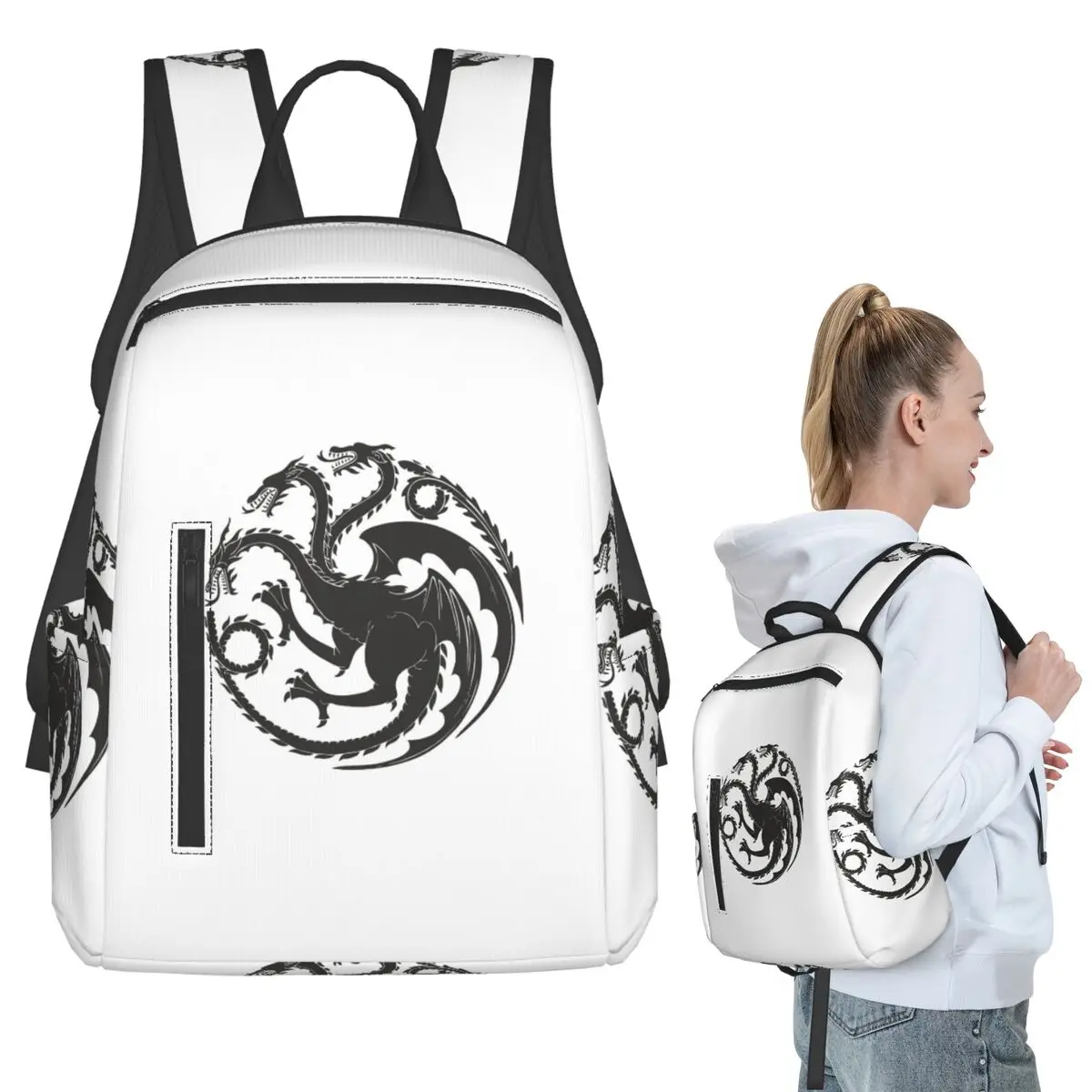 Game Of Thrones House Targaryen Backpack Student BookBag Boys Girls School Bag Laptop Shoulder Bags Men Women