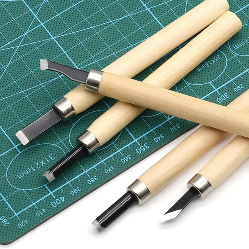 مجموعة أدوات نحت الخشب ABHU احترافية، مجموعة أدوات نحت الخشب من الفولاذ الكربوني مكونة من 12 قطعة، أدوات نحت الخشب رائعة للنحت