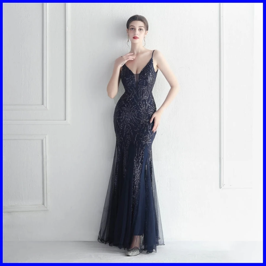 Sexy Long Evening Prom Gown Dr for Women Korean Par Dinner Sle Ladies Faionable Ele Dr 2025 Spring Collection