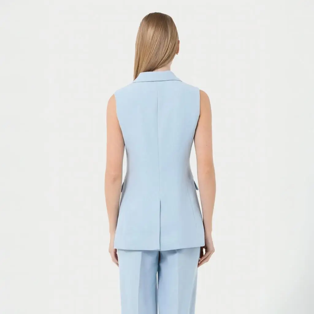 Mouwloze broekpakken voor dames 2-delige set Business Casual zomeroutfits Broekpak Set op maat